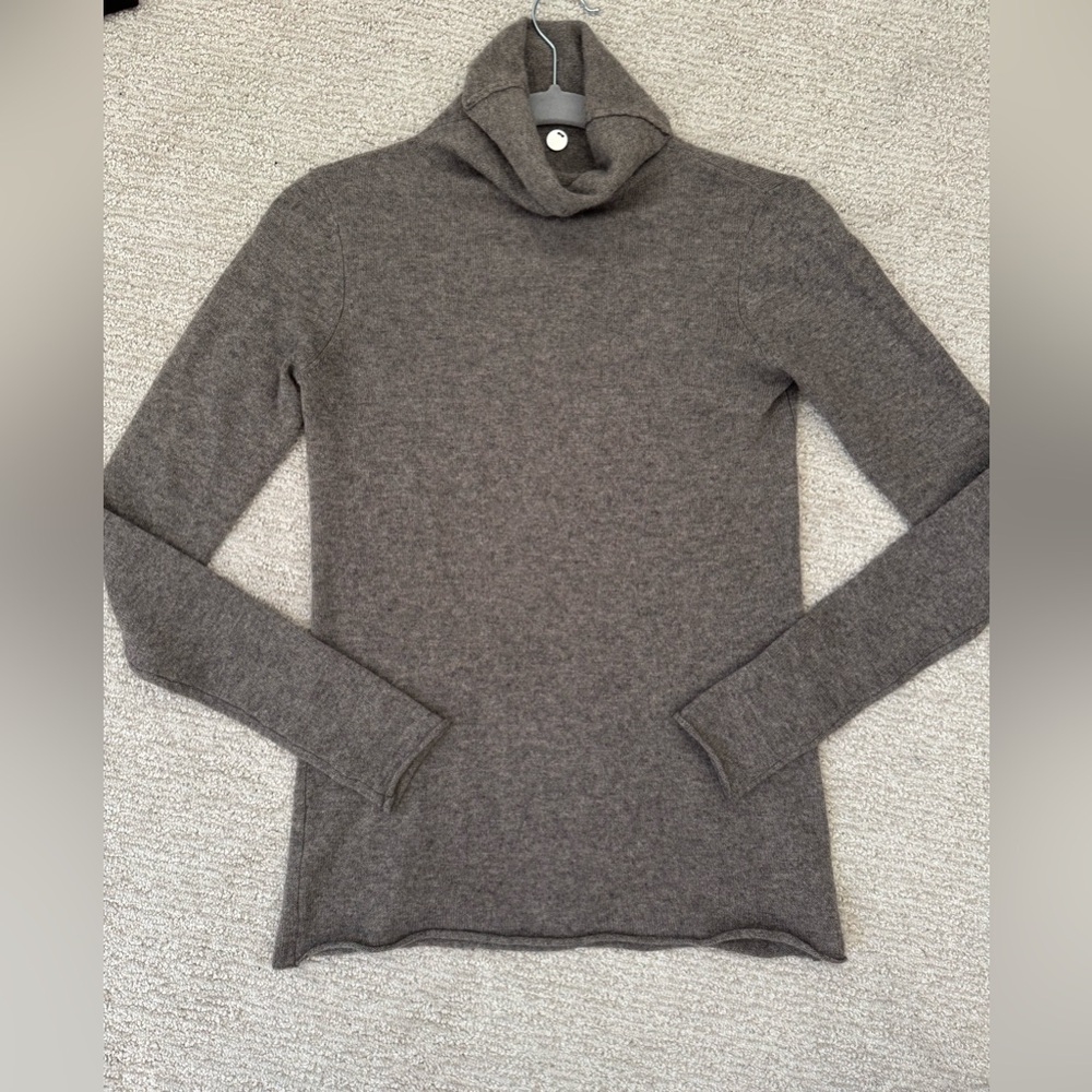 Margaret O'Leary Wool Womens Sz XSmall Brown Beige Sweater